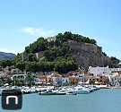 Blick auf den Hafen und die Burg von Dénia